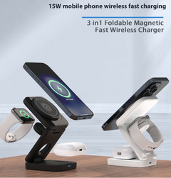 3-in-1 Magnetic Wireless Charging Station — iPhone, Apple Watch & AirPods