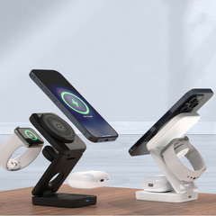 3-in-1 Magnetic Wireless Charging Station — iPhone, Apple Watch & AirPods